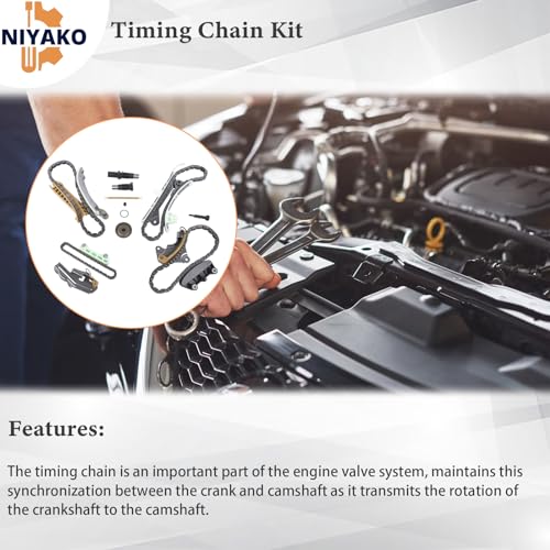 Niyako Timing Chain Kit Replacement# KT4038S TS20395 9-0389SX 2L2Z6K297AA TK428 Fit 1997-2010 Explorer Mustang Ranger Mazda B4000 Mercury 4.0L - Image 4