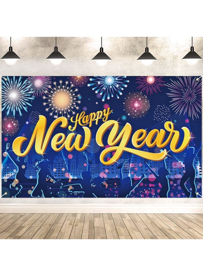 HOWAF لوازم تزيين رأس السنة الجديدة HOWAF، لافتة خلفية كبيرة من القماش لرأس السنة الجديدة لتزيين حفلة ليلة رأس السنة، لافتة خلفية لرأس السنة للاحتفال برأس السنة 2025 - Image 1