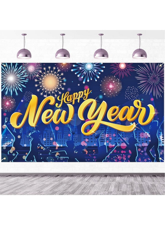 HOWAF لوازم تزيين رأس السنة الجديدة HOWAF، لافتة خلفية كبيرة من القماش لرأس السنة الجديدة لتزيين حفلة ليلة رأس السنة، لافتة خلفية لرأس السنة للاحتفال برأس السنة 2025 - Image 2