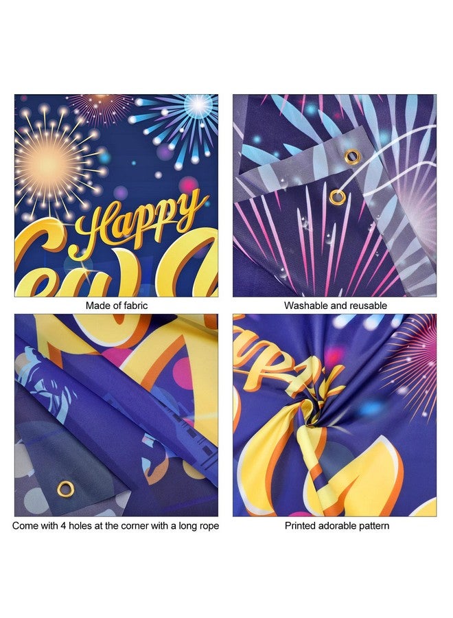 HOWAF لوازم تزيين رأس السنة الجديدة HOWAF، لافتة خلفية كبيرة من القماش لرأس السنة الجديدة لتزيين حفلة ليلة رأس السنة، لافتة خلفية لرأس السنة للاحتفال برأس السنة 2025 - Image 4