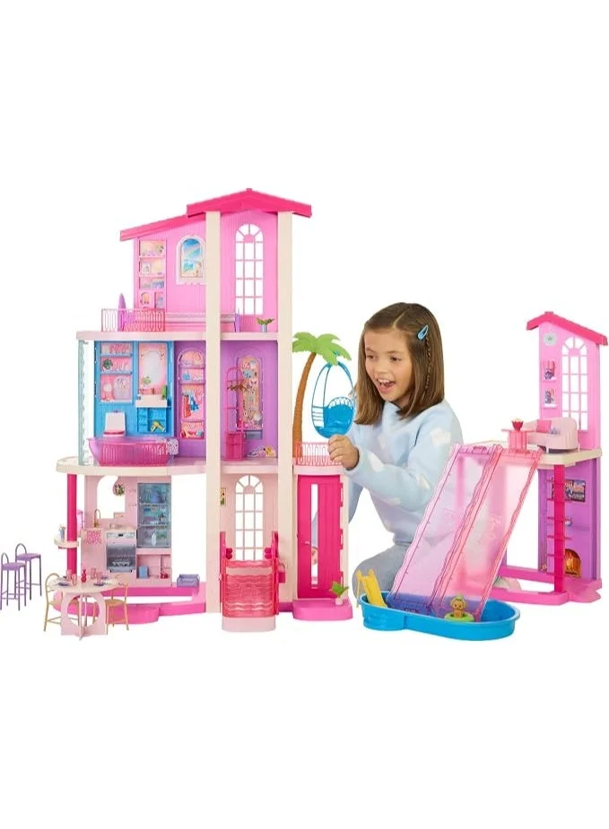 Barbie Barbie New 2026 Dreamhouse Dollhouse with 2 Pools, 2 Slides, Elevator, with 9 Play Areas, Including 2 Houses, & 65+ Pieces Including Furniture & Accessories