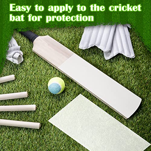 LEIFIDE 4 Pcs Cricket Bat Protection Sheet Cricket Bat Anti Scuff Sheet Tape Transparent and Clear Face Cover High Viscosity Fiberglass 14.96"x6.69" - Image 5