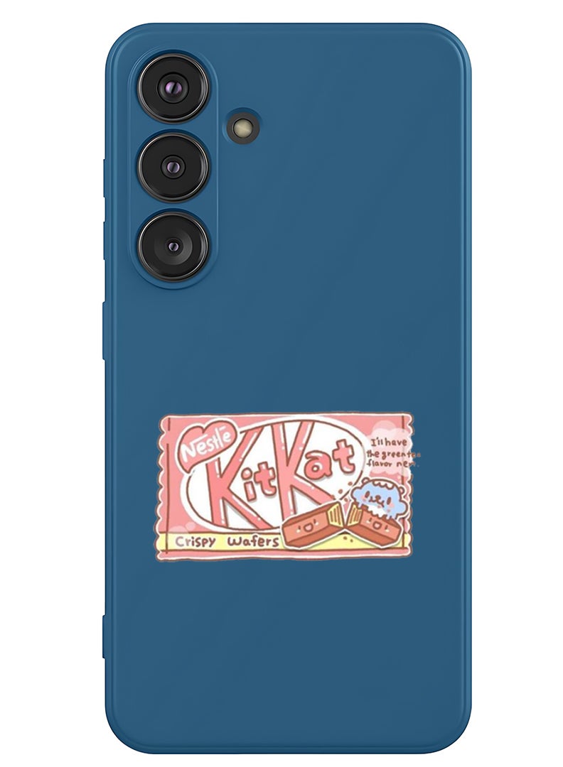 Theodor Protective Slim Fit Case Liquid Silicone Cover with Full Body Protection Anti-Scratch Shockproof Case For Samsung Galaxy S25 Plus (Blue) - KitKat - Image 1