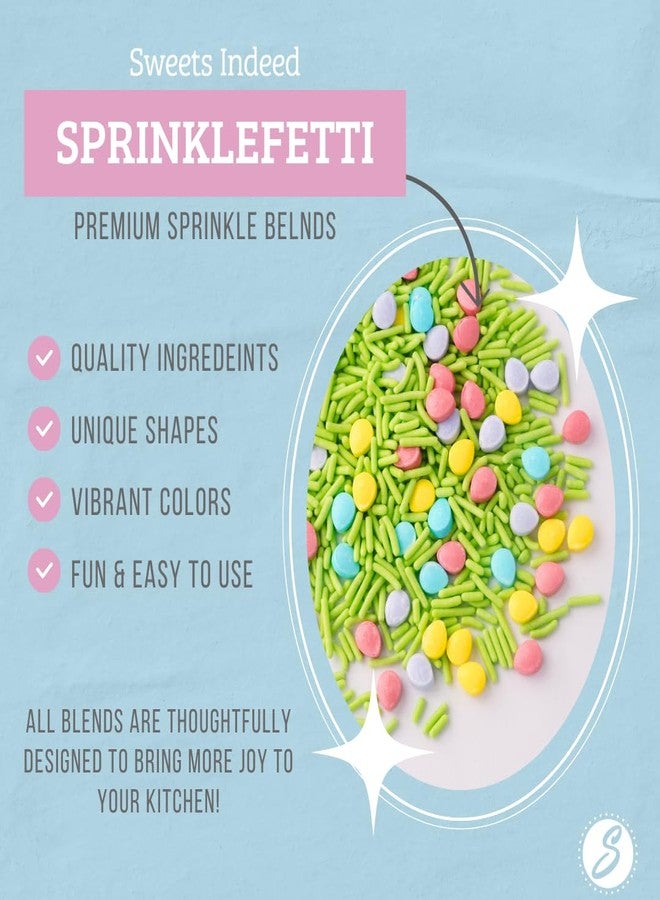 Sweets Indeed Easter Sprinkles, Spring Edible Sprinkle Mix, Perfect for Cake Decorations, Baking, Ice Cream, Cookies, Cupcake Topper For Birthday, Dairy Free, 4 ounces (Egg Hunt) - Image 2