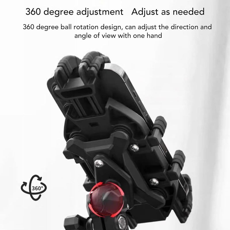 VGEBY 360 Degree Rotation Anti Shake Secure Grip Motorcycle Phone Mount, Compatible with Most Smartphones, Suitable for Bike, Electric Bike, Motorbike - Image 5