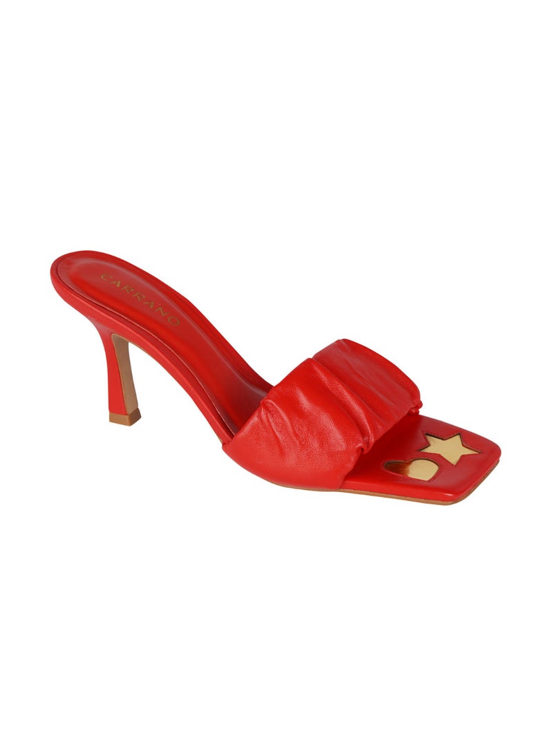 Carrano Ladies Fashionable Imprinted Square Toe Mule 321036 Cab0625 - Image 1