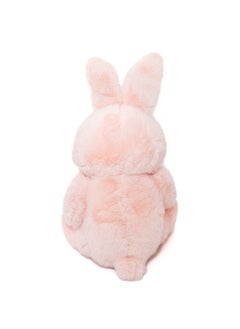Toto Toys Lovely Bow Collar Long Ears Carrot Rabbit Plush Toy Pink Color 30 cm  - Image 3