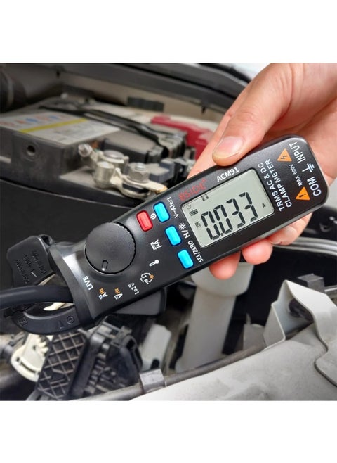ACM91 Digital Clamp Meter 1mA AC DC Current True RMS Auto-Ranging 6000 Counts Hz Temperature Capacity Live Check V-Alert Low Impedance Voltage Tester