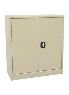 RIGID Steel Curved Low Height Office Cupboard Beige 102x91.5x47.5cm  - Image 5