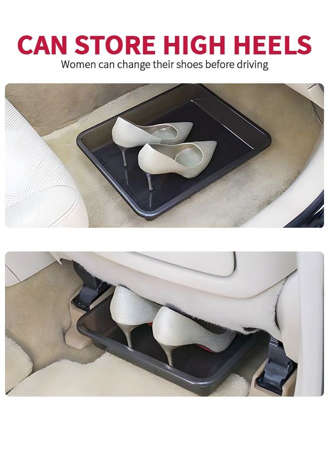 GROIC 2PCS Under Seat Storage Box Organizer, Hidden Organizer Tray Bin Waterproof Plastic Multifunctional Car Trunk for General Vehicle Type, 32.8*24.9CM - Image 4