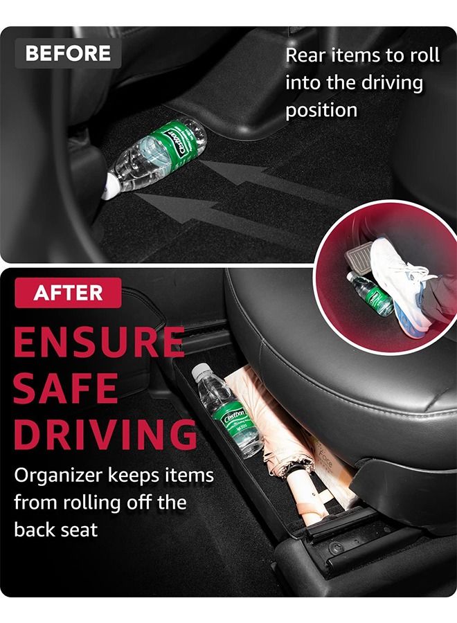 GROIC 2PCS Under Seat Storage Box Organizer, Hidden Organizer Tray Bin Waterproof Plastic Multifunctional Car Trunk for General Vehicle Type, 32.8*24.9CM - Image 2