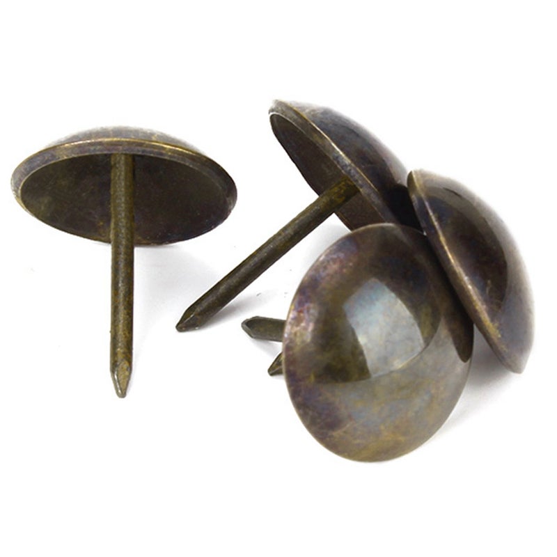 Ogrmar 50PCS Round Large-Headed Nail/Antique Upholstery Nails/Furniture Tacks 1" Diameter Antique Brass (1" x 1") - Image 5