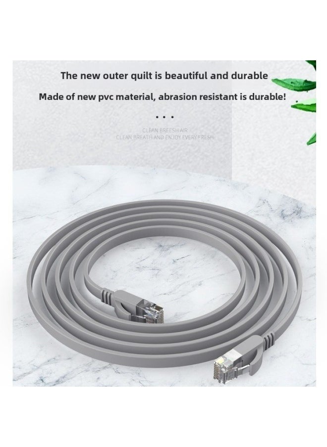 Generic Manufacturers Produce Gigabit Network Cable Flat Line Six Types Of Network Cable Flat Line Network Cable Finished Jumper Network Cable 0.5 M-30-Color:White-Line Length:15 M  - Image 4