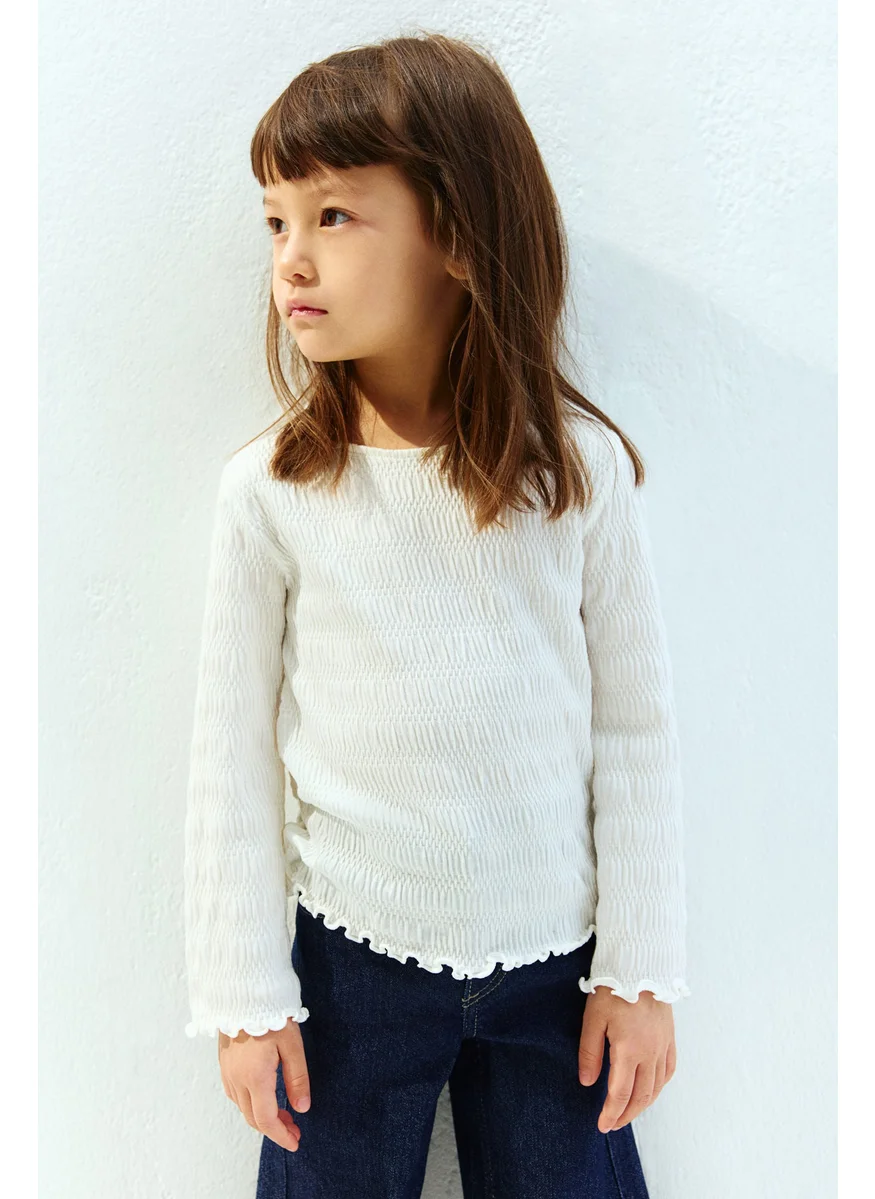 اتش اند ام Smocked Jersey Top
