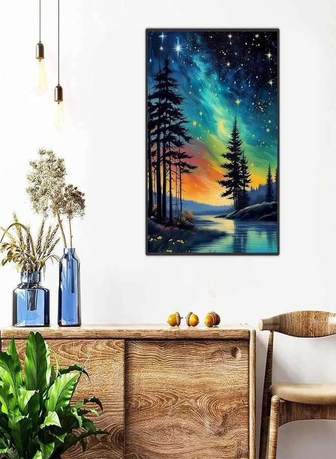 TREXEE Starry Sky Paint by Numbers Adult Kit-Adult Paint by Numbers Starry Night,Abstract Landscape Paint by Number Perfect for Home Wall Decor (16x20 Inch) Unframed - Image 5