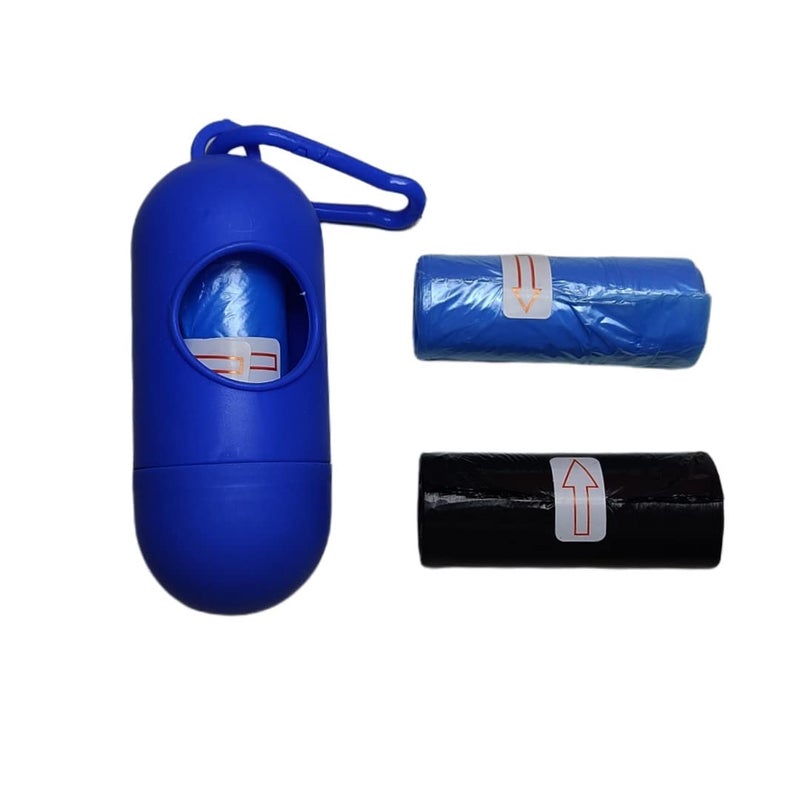 Amso Diaper Disposal Bag Dispenser with Garbage Rolls Portable Disposable Baby Diaper Nappy Garbage Bag with Removable Capsule Box (Blue) - Image 1