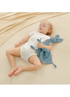Gobell Baby Pure Cotton Sleeping Doll And Cloth Towel with Sensory Teether- Blue  - Image 5