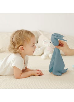 Gobell Baby Pure Cotton Sleeping Doll And Cloth Towel with Sensory Teether- Blue  - Image 3