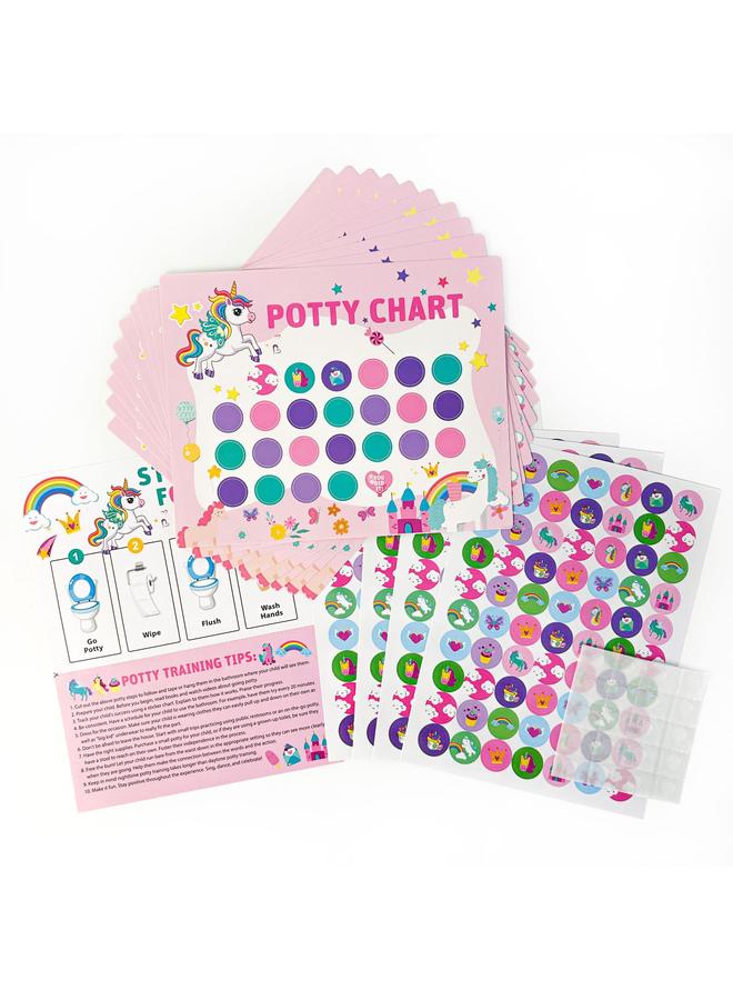 Bluejw Children's Toilet Training Unicorn Sticker Chart Boys And Girls Toilet Habits Develop Potty Training - Image 5