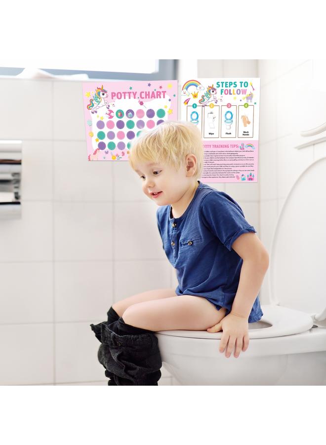 Bluejw Children's Toilet Training Unicorn Sticker Chart Boys And Girls Toilet Habits Develop Potty Training - Image 4