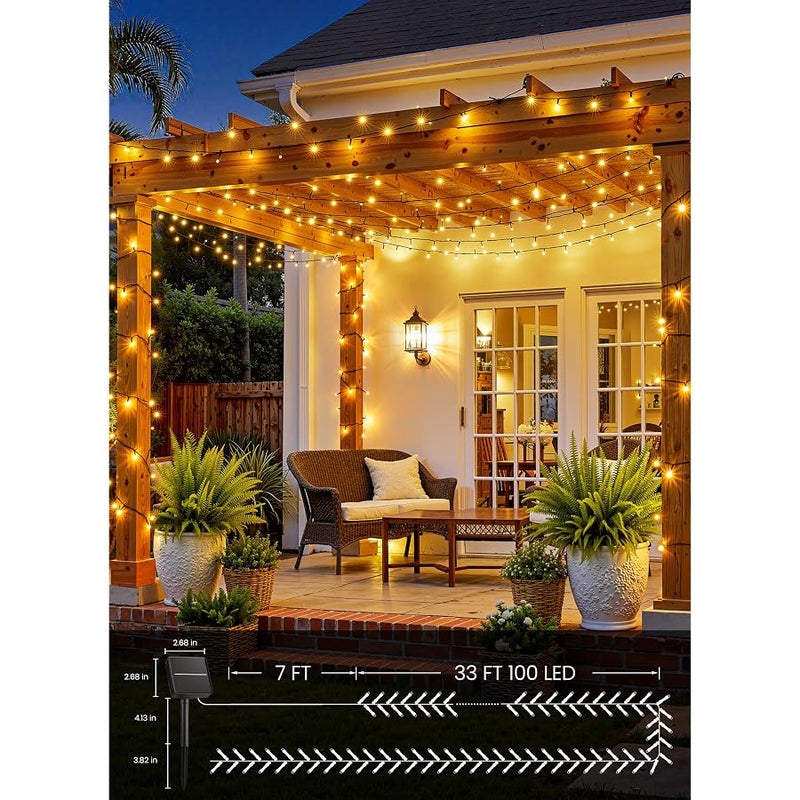 Brightown 2 Pack Solar String Lights Outdoor Waterproof, 80 FT 200 LED - Image 5