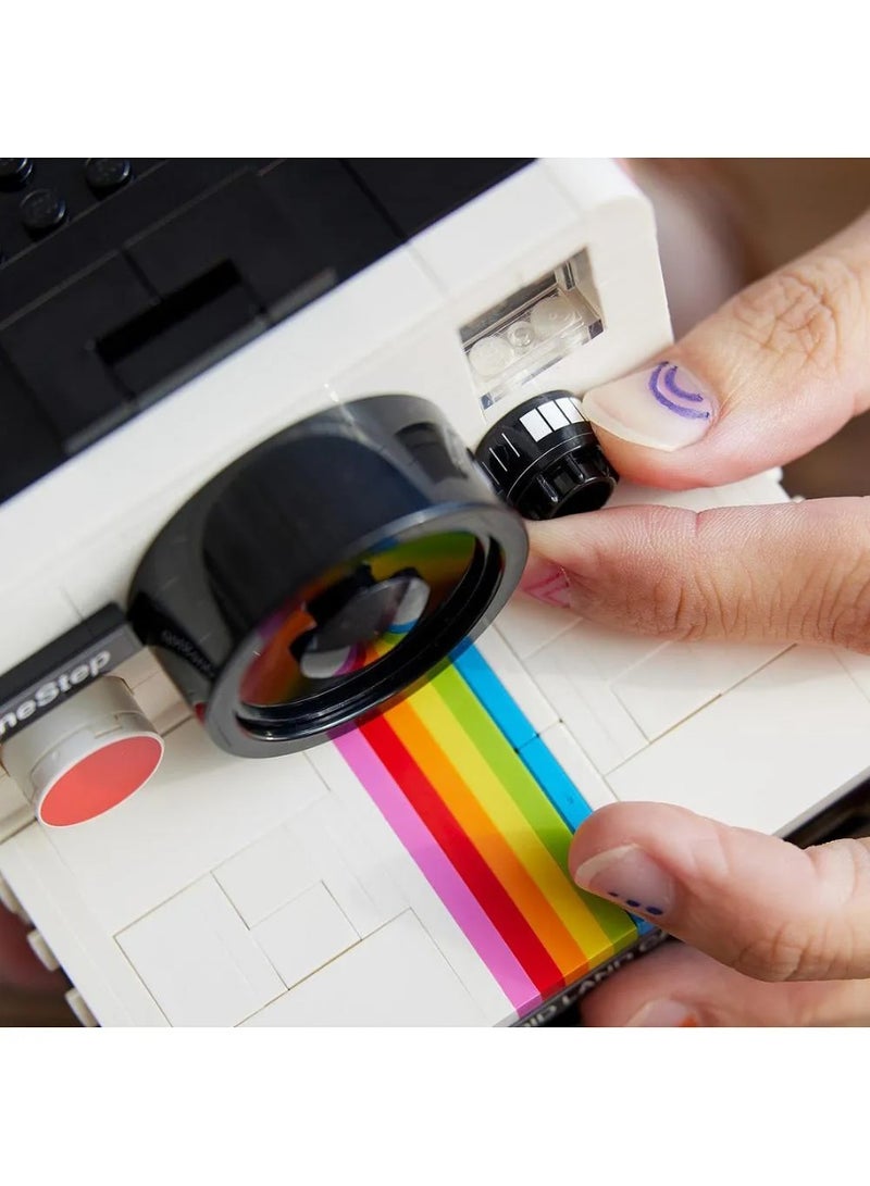 ليغو أفكار ليغو، طقم نموذج كاميرا بولارويد ون ستيب SX-70 رقم 21345، طراز كلاسيكي، 516 قطعة للبالغين - Image 2