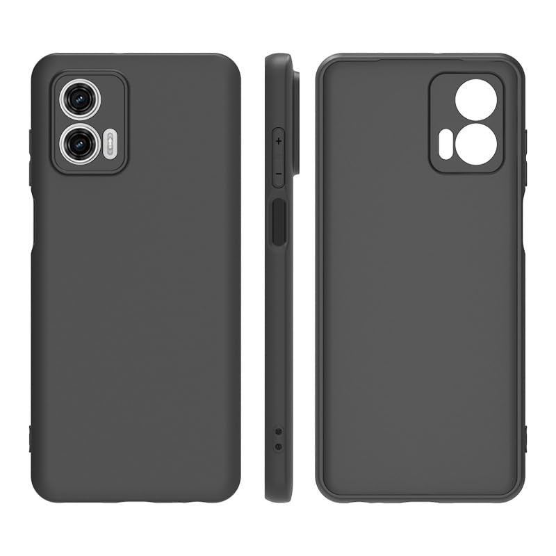 SPAZY CASE® Motorola Moto G34 5G / G45 5G Back Cover Soft Silicone Shockproof Slim Back Case Cover for Motorola Moto G34 5G / G45 5G - Black - Image 2