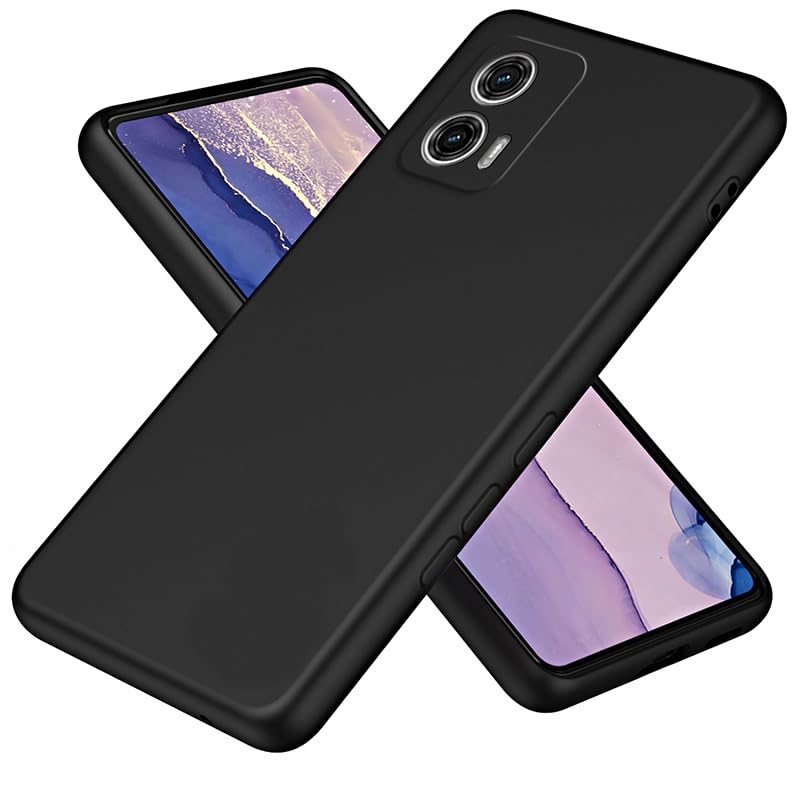SPAZY CASE® Motorola Moto G34 5G / G45 5G Back Cover Soft Silicone Shockproof Slim Back Case Cover for Motorola Moto G34 5G / G45 5G - Black - Image 1
