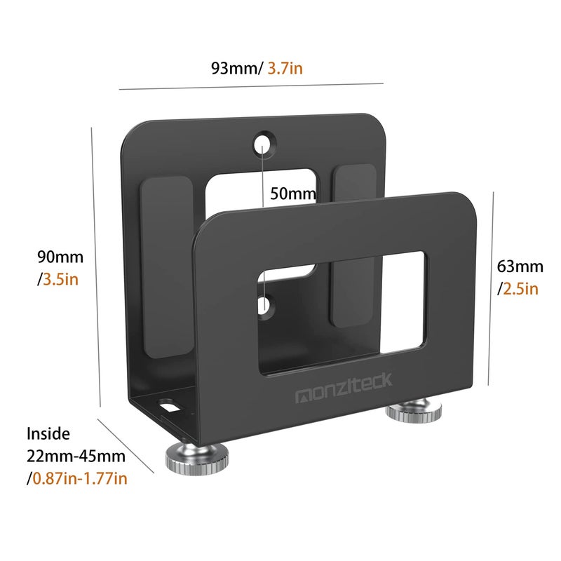 Monzlteck Adjustable Small Device Wall Mount Holder for Apple TV,ROKU,Router,Modem and Other Media Players - Image 3