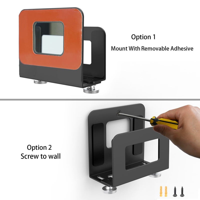 Monzlteck Adjustable Small Device Wall Mount Holder for Apple TV,ROKU,Router,Modem and Other Media Players - Image 4