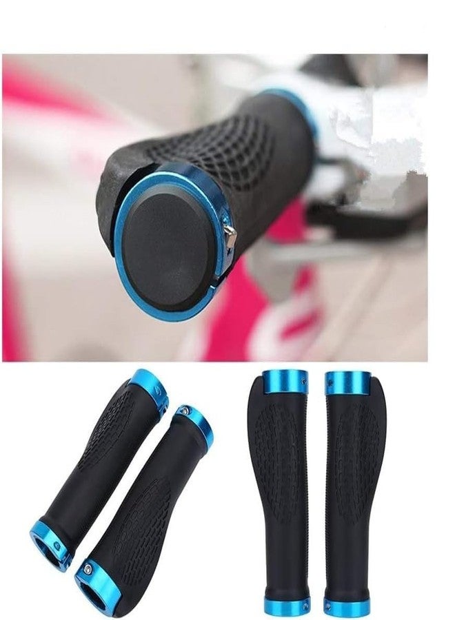 JERN Cycling Grips MTB Mountain Bike Handlebar Lock-on Rubber Grip Cover Bicycle Handlebar (Blue) - Image 2