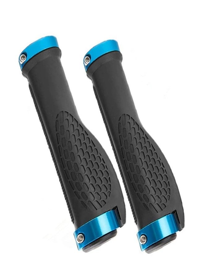 JERN Cycling Grips MTB Mountain Bike Handlebar Lock-on Rubber Grip Cover Bicycle Handlebar (Blue) - Image 3