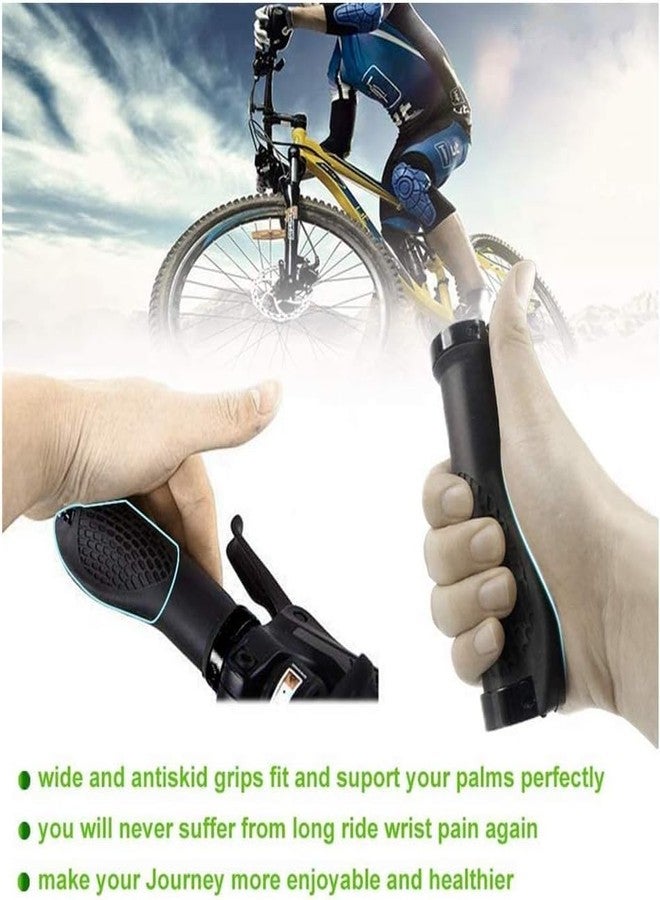 JERN Cycling Grips MTB Mountain Bike Handlebar Lock-on Rubber Grip Cover Bicycle Handlebar (Blue) - Image 5