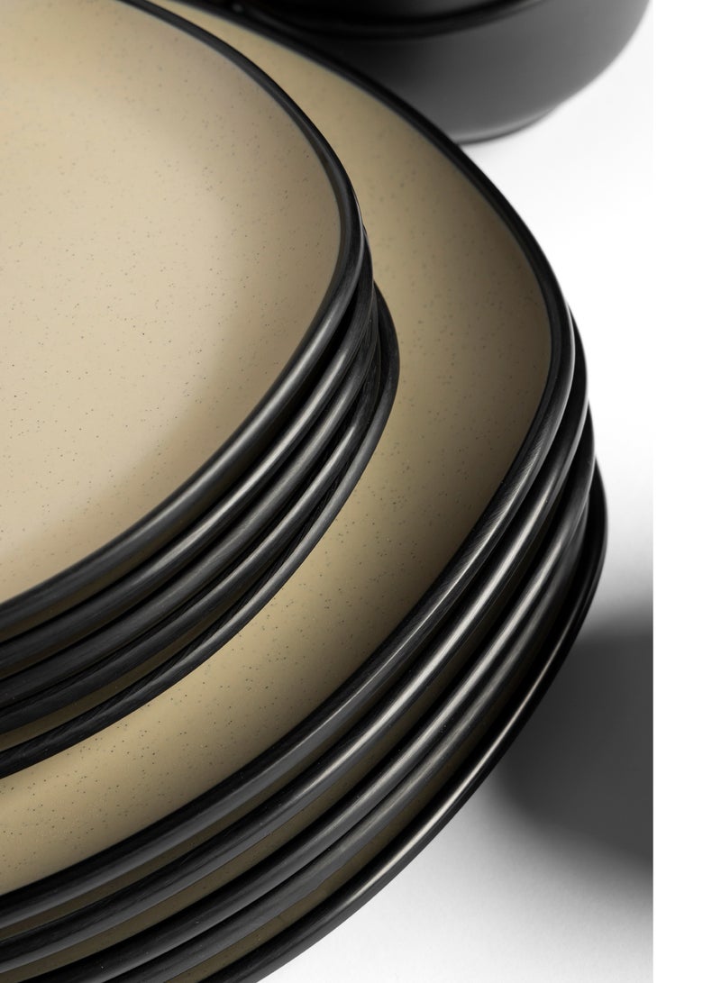 Master Gold 18 Piece Square Dinner Set Perfect for 6 Person Premium Melamine Unbreakable Dishwasher Safe | Melamine Plates Set with Matte Finish | Food Grade Melamine Dinner Set (Beige, 18 Pieces) - Image 4