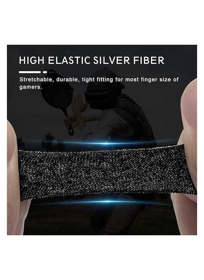 MERTTURM MERTTURM Anti Sweat Gaming Finger Sleeves, Premium Super-thin Breathable Silver Fiber Thumb Finger Gloves, High Touch Sensitivity for Phone Shooting Game PUBG, COD, FORTNITE, LEGENDS[12PACK]  - Image 3
