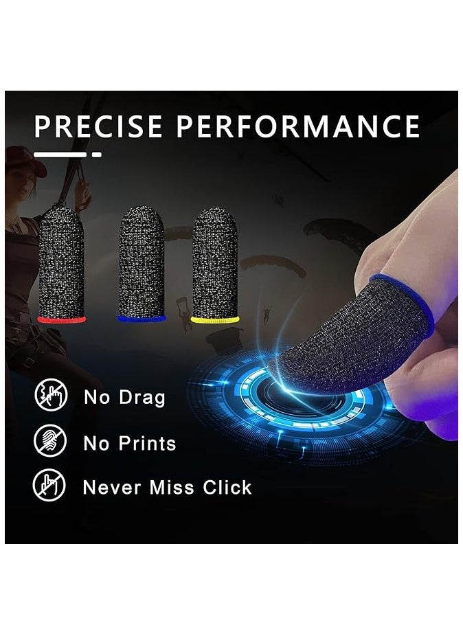 MERTTURM MERTTURM Anti Sweat Gaming Finger Sleeves, Premium Super-thin Breathable Silver Fiber Thumb Finger Gloves, High Touch Sensitivity for Phone Shooting Game PUBG, COD, FORTNITE, LEGENDS[12PACK]  - Image 5