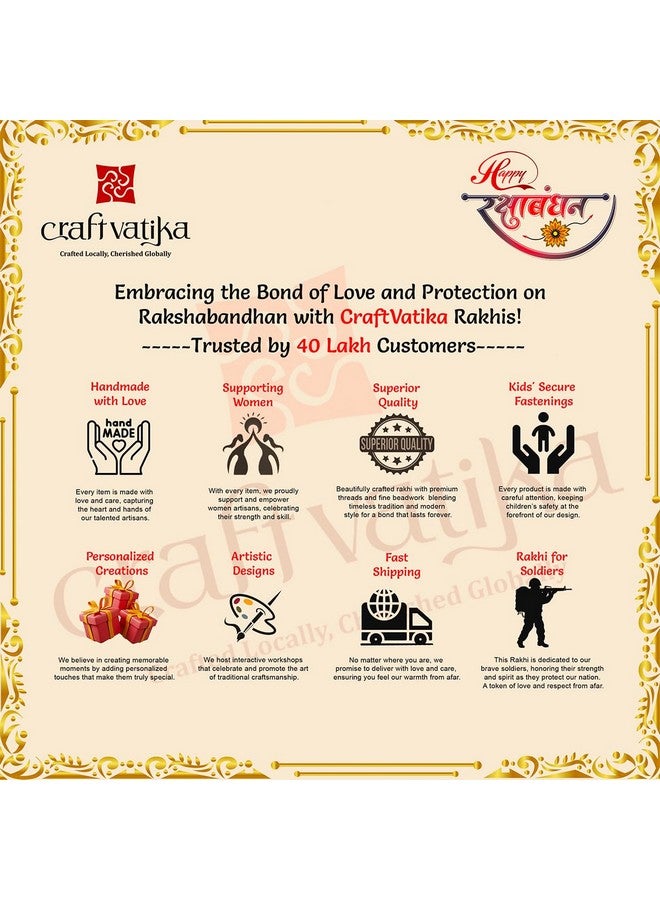 Collectible India Rakhi Gift for Brother and Bhabhi,Rakshabandhan Gifts Combo for Brother Set - Rakhi for Rakshabandhan Gifts for Bhaiya Bhabhi - Ganesh Idol Showpiece, Lumba Rakhi, Krishna Rakhi - Image 5