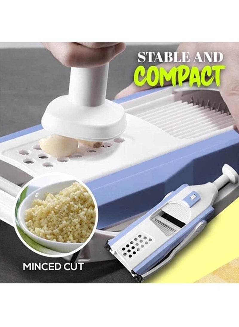 Raxoom Vegetable Cutter Safe Mandoline Slicer TikTok Adjustable Vegetable Chopper Multi purpose Food Vegetable Slicer for Kitchen Gray - Image 3