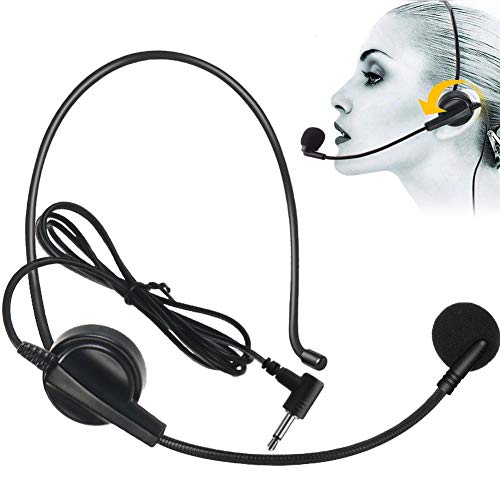 EXMAX Wired Headset Microphone, XLR Connectivity, 3.5mm Jack, Unidirectional Cardioid Polar Pattern, 270 Flexible Spinning Angle, Suitable for Stage Performance, Tour Guide, Market Promotion - Image 1