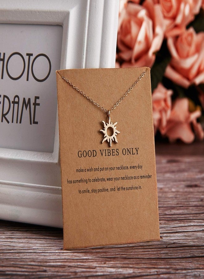Pinapes Pearl, Karma & Good Vibes Pendant Necklace Set for Women and Girls - 5 Piece Inspirational Gift Combo - Image 5