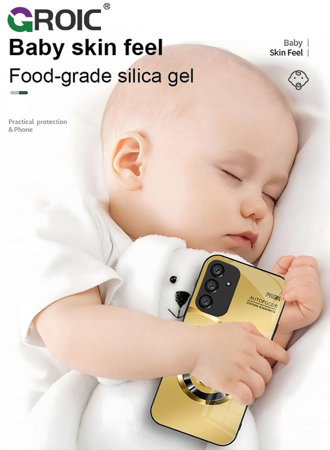 GROIC حافظة لجهاز سامسونج جالكسي S24 ألترا بحجم 6.8 بوصة مع واقي شاشة بدقة عالية، مع حامل مدمج وغطاء حماية لكاميرا منزلق، حافظة واقية لجالكسي S24 ألترا بحجم 6.8 بوصة - Image 4