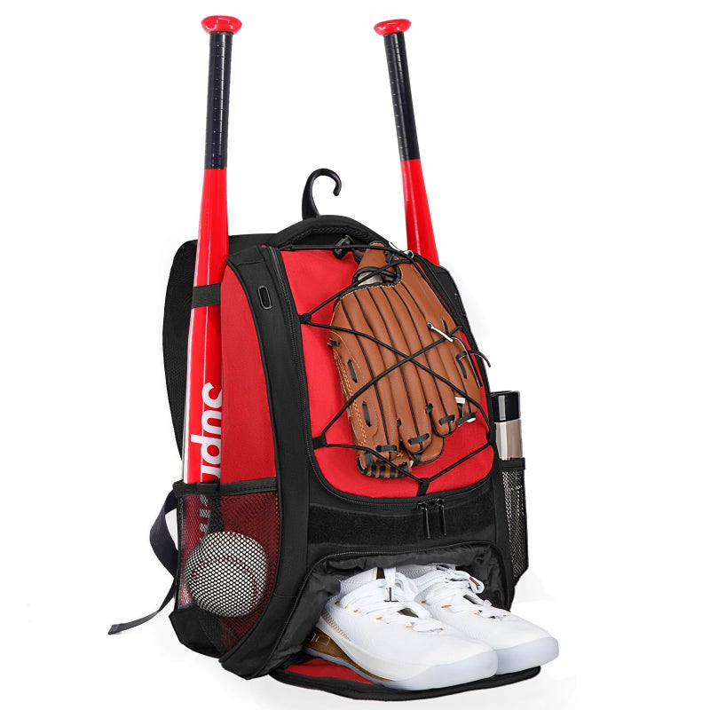 Goloni Baseball Bag,Backpack for Baseball, T-Ball & Softball Equipment & Gear,Softball Bag with Shoe Compartment,Fence Hook - Image 1