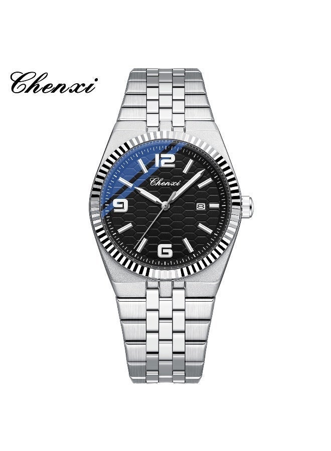 Chenxi Men’s Quartz Wrist Watch with Luxury Modern Design, Water Resistant, Scratch-Resistant Glass, Full Stainless Steel with Elegant Box - Image 1