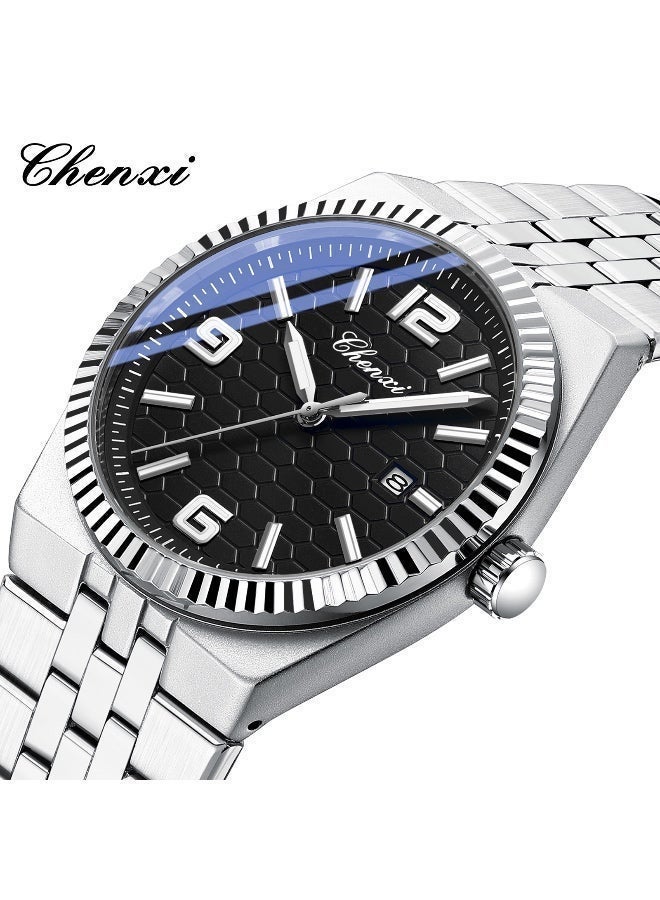 Chenxi Men’s Quartz Wrist Watch with Luxury Modern Design, Water Resistant, Scratch-Resistant Glass, Full Stainless Steel with Elegant Box - Image 3