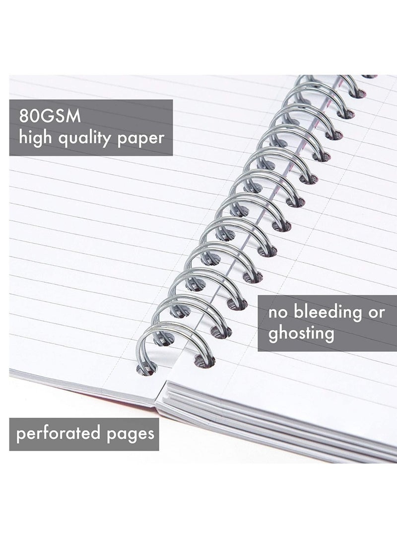 Pukka Pad - A5 Size Wirebound Jotta Notebook 200 Pages Assorted Colours - Image 1