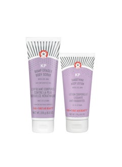 First Aid Beauty First Aid Beauty Body Bundle KP Bump Eraser Body Scrub with 10% AHA 226ml and KP Smoothing Body Lotion with 10% AHA 170g 