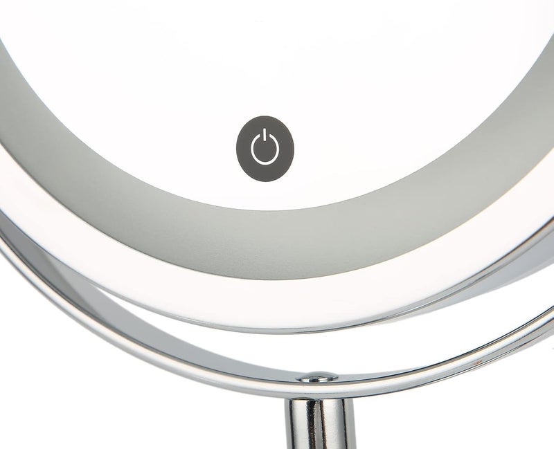 تصميم للاستخدام طويل الأمد مرآة مكياج LED بتكبير 1X/7X - مرآة واقفة مزدوجة الوجه للاستخدام في المنزل والحمام مواد مطورة مضادة للتآكل اليومي - Image 2