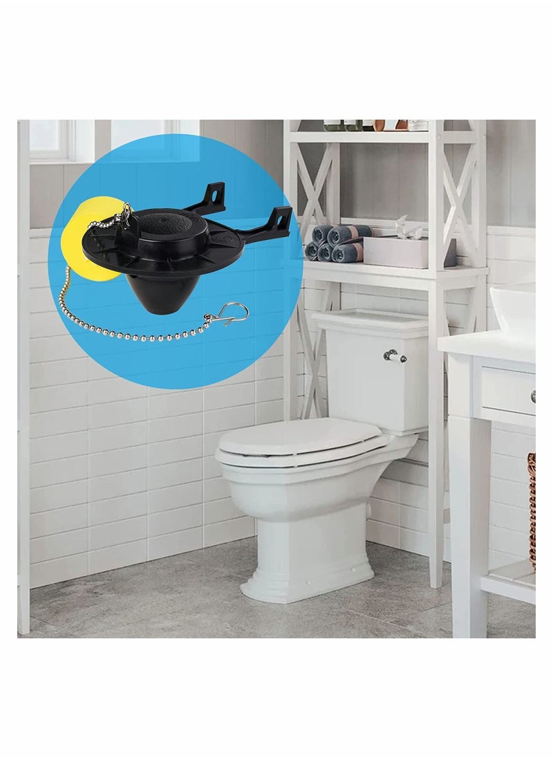 Generic - 3 Pcs Toilet Flapper Replacement Universal and Chain with Float 2-Inch Flush Valves Water Saving High Performance Easy to Install - Image 1