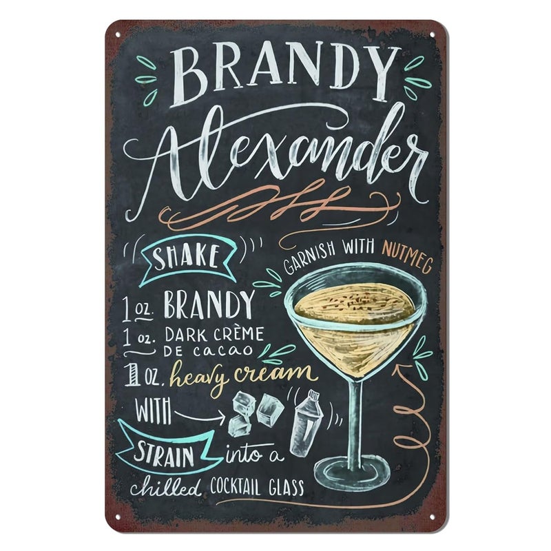 kengtou Vintage Brandy Alexander Cocktail Sign - Image 1