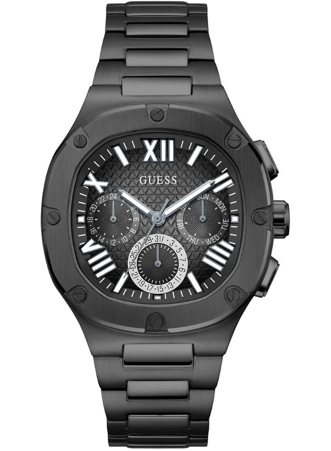 GUESS Men's 42mm Watch - Black Bracelet Black Dial Black Case - Image 1
